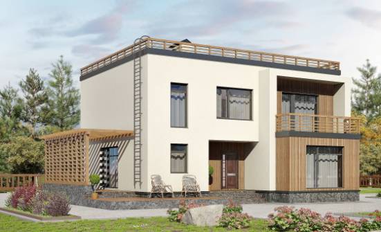 215-002-Л Проект двухэтажного дома, простой дом из поризованных блоков Амурск | Проекты домов от House Expert