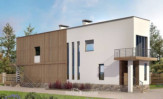 100-003-Л Проект двухэтажного дома, небольшой домик из газосиликатных блоков Амурск | Проекты домов от House Expert