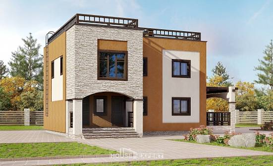 150-010-Л Проект двухэтажного дома, доступный домик из кирпича Амурск | Проекты домов от House Expert