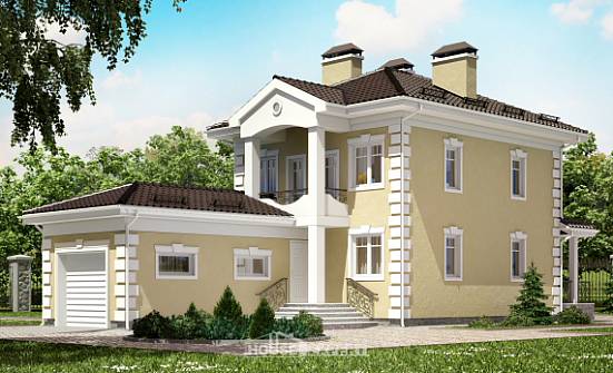 150-006-Л Проект двухэтажного дома, гараж, компактный дом из арболита Советская Гавань | Проекты домов от House Expert