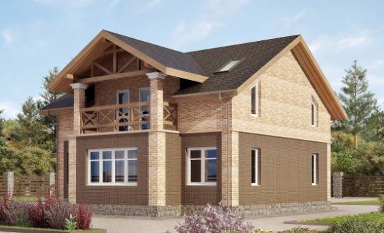 160-014-П Проект двухэтажного дома, небольшой коттедж из поризованных блоков Амурск | Проекты домов от House Expert