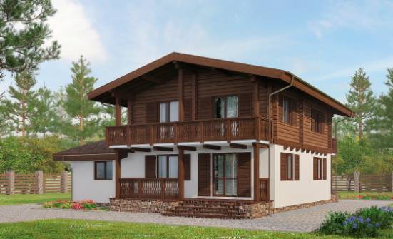 200-011-П Проект двухэтажного дома с мансардой, просторный коттедж из арболита Амурск | Проекты домов от House Expert