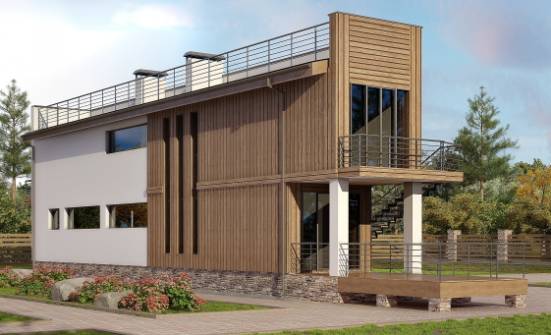 100-003-Л Проект двухэтажного дома, небольшой домик из газосиликатных блоков Амурск | Проекты домов от House Expert