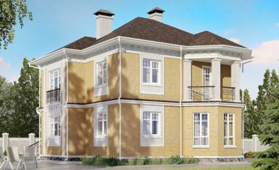 160-001-Л Проект двухэтажного дома, бюджетный домик из теплоблока Хабаровск | Проекты домов от House Expert