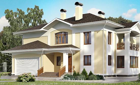 375-002-Л Проект двухэтажного дома и гаражом, огромный дом из кирпича Хабаровск | Проекты домов от House Expert