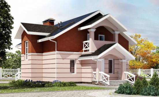 155-009-Л Проект двухэтажного дома мансардный этаж, простой дом из керамзитобетонных блоков Амурск | Проекты домов от House Expert