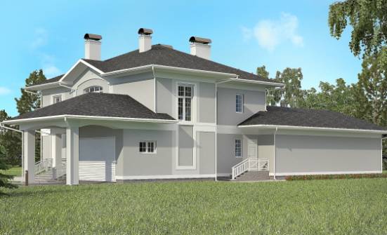 360-001-П Проект двухэтажного дома и гаражом, красивый коттедж из кирпича Амурск | Проекты домов от House Expert