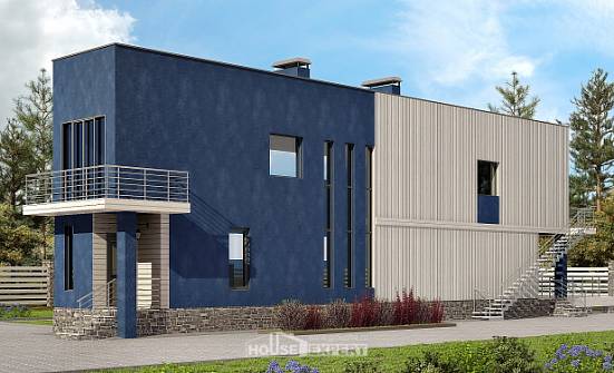 100-003-П Проект двухэтажного дома, бюджетный коттедж из керамзитобетонных блоков Хабаровск | Проекты домов от House Expert