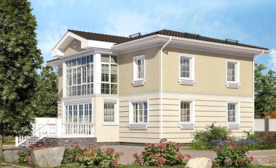 210-005-Л Проект двухэтажного дома, средний домик из бризолита Хабаровск | Проекты домов от House Expert