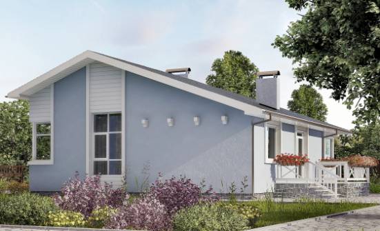 110-003-Л Проект одноэтажного дома, доступный коттедж из газосиликатных блоков Амурск | Проекты одноэтажных домов от House Expert