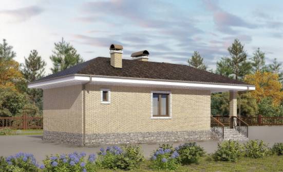 040-002-П Проект бани из газосиликатных блоков Хабаровск | Проекты одноэтажных домов от House Expert