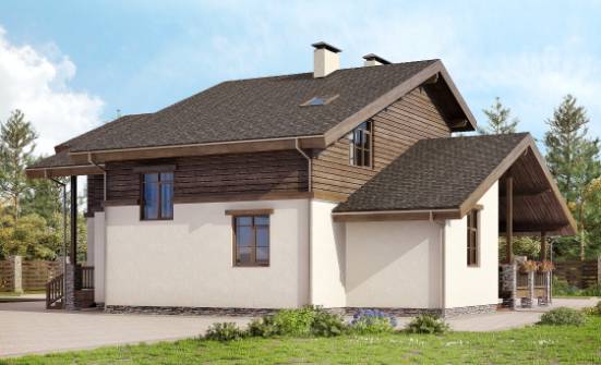 210-006-Л Проект двухэтажного дома с мансардой, классический коттедж из кирпича Хабаровск | Проекты домов от House Expert