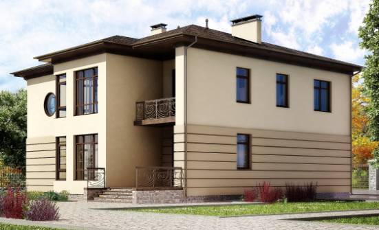 300-006-П Проект двухэтажного дома и гаражом, классический дом из кирпича Советская Гавань | Проекты домов от House Expert