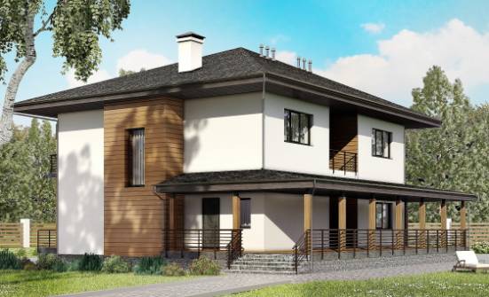 245-001-П Проект двухэтажного дома, простой домик из газобетона Советская Гавань | Проекты домов от House Expert