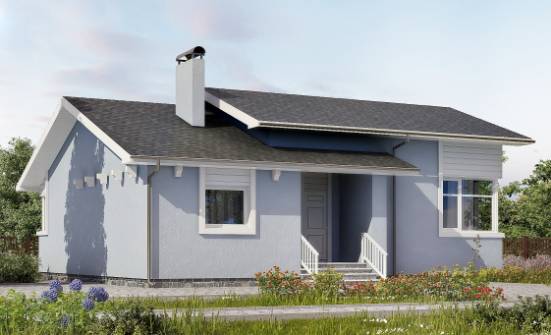 110-003-Л Проект одноэтажного дома, доступный коттедж из газосиликатных блоков Амурск | Проекты одноэтажных домов от House Expert