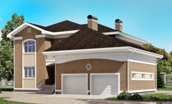 335-002-П Проект двухэтажного дома, гараж, классический дом из кирпича Советская Гавань | Проекты домов от House Expert