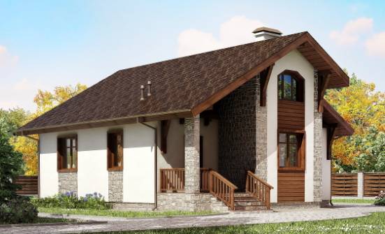 080-002-Л Проект одноэтажного дома, уютный загородный дом из газосиликатных блоков Хабаровск | Проекты домов от House Expert