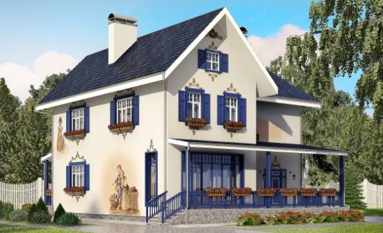 180-003-П Проект двухэтажного дома, экономичный коттедж из кирпича Хабаровск | Проекты домов от House Expert