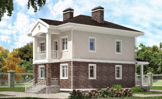 120-001-Л Проект трехэтажного дома, недорогой домик из бризолита Амурск | Проекты домов от House Expert