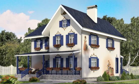 180-003-П Проект двухэтажного дома, экономичный коттедж из кирпича Хабаровск | Проекты домов от House Expert
