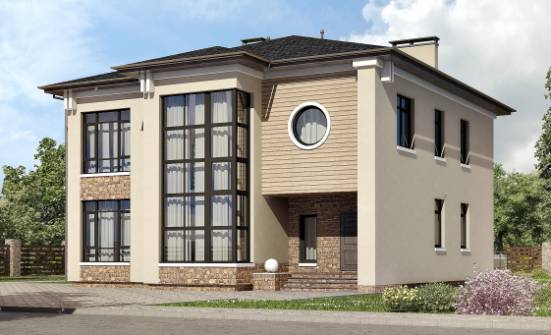 300-005-Л Проект двухэтажного дома, красивый коттедж из кирпича Амурск | Проекты домов от House Expert