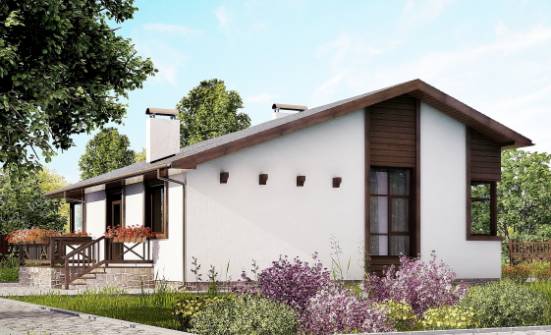 110-003-П Проект одноэтажного дома, экономичный коттедж из бризолита Хабаровск | Проекты домов от House Expert