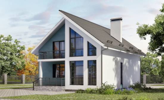 170-006-П Проект двухэтажного дома с мансардным этажом, доступный дом из арболита Амурск | Проекты домов от House Expert