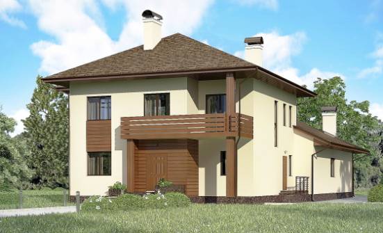 300-001-П Проект двухэтажного дома, просторный коттедж из кирпича Амурск | Проекты домов от House Expert