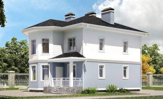 120-001-П Проект двухэтажного дома, недорогой коттедж из твинблока Хабаровск | Проекты домов от House Expert
