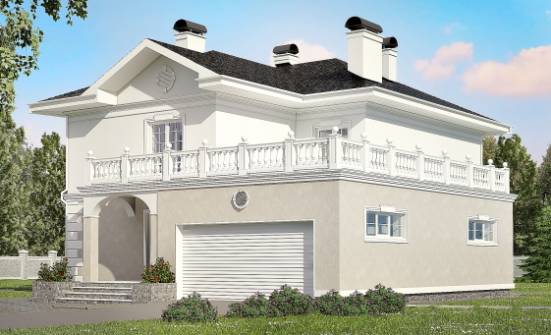 340-002-П Проект двухэтажного дома, гараж, большой дом из кирпича Советская Гавань | Проекты домов от House Expert