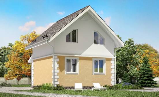 070-002-П Проект двухэтажного дома с мансардным этажом, красивый дом из пеноблока Хабаровск | Проекты домов от House Expert