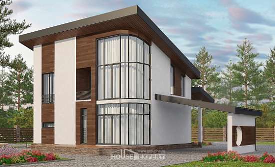 230-001-П Проект двухэтажного дома мансардный этаж, средний домик из кирпича Амурск | Проекты домов от House Expert