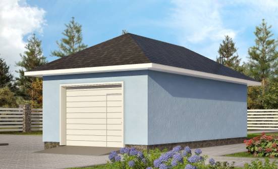 040-001-Л Проект гаража из бризолита Амурск | Проекты одноэтажных домов от House Expert