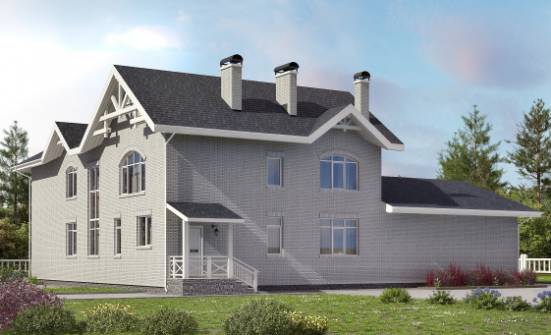 340-004-П Проект двухэтажного дома, красивый коттедж из газобетона Хабаровск | Проекты домов от House Expert