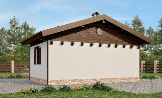 040-003-П Проект бани из керамзитобетонных блоков Амурск | Проекты одноэтажных домов от House Expert