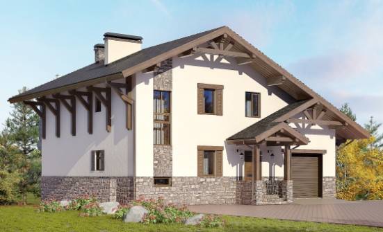 305-002-Л Проект трехэтажного дома с мансардой, большой домик из кирпича Хабаровск | Проекты домов от House Expert