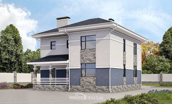 150-014-Л Проект двухэтажного дома, экономичный домик из поризованных блоков Советская Гавань | Проекты домов от House Expert