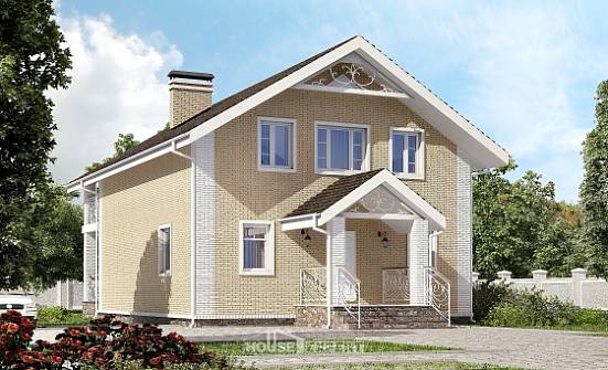 150-007-Л Проект двухэтажного дома с мансардным этажом, доступный коттедж из блока Хабаровск | Проекты домов от House Expert