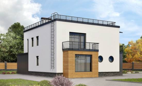 260-002-П Проект двухэтажного дома и гаражом, просторный дом из газобетона Хабаровск | Проекты домов от House Expert