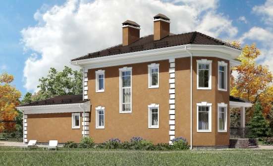 150-006-П Проект двухэтажного дома и гаражом, красивый загородный дом из пеноблока Амурск | Проекты домов от House Expert