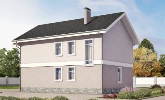 170-008-П Проект двухэтажного дома, уютный загородный дом из газобетона Хабаровск | Проекты домов от House Expert