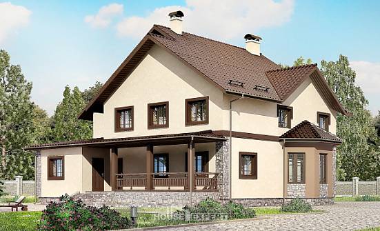 265-003-Л Проект двухэтажного дома, классический домик из блока Хабаровск | Проекты домов от House Expert