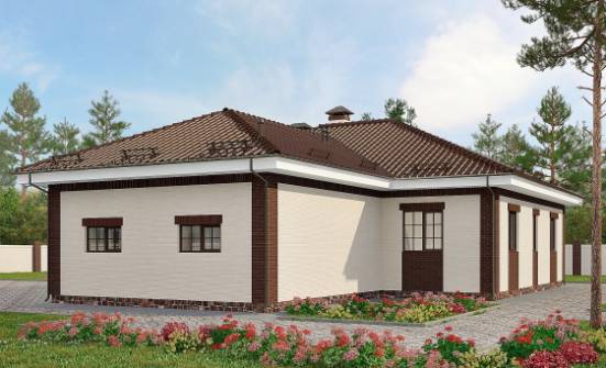 160-015-П Проект одноэтажного дома, гараж, небольшой дом из керамзитобетонных блоков Советская Гавань | Проекты одноэтажных домов от House Expert