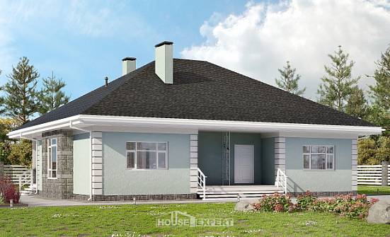 135-003-Л Проект одноэтажного дома, доступный загородный дом из теплоблока Советская Гавань | Проекты домов от House Expert