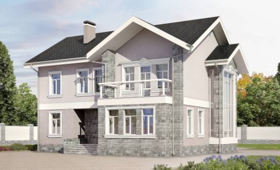 170-008-П Проект двухэтажного дома, уютный загородный дом из газобетона Хабаровск | Проекты домов от House Expert