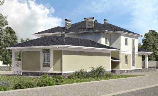 620-001-Л Проект трехэтажного дома, гараж, большой коттедж из газосиликатных блоков Хабаровск | Проекты домов от House Expert