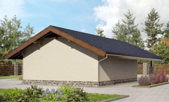 060-005-П Проект гаража из кирпича Амурск | Проекты одноэтажных домов от House Expert