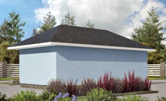040-001-Л Проект гаража из бризолита Амурск | Проекты одноэтажных домов от House Expert