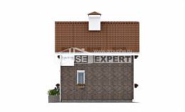 045-001-Л Проект двухэтажного дома мансардой, дешевый домик из твинблока Амурск, House Expert