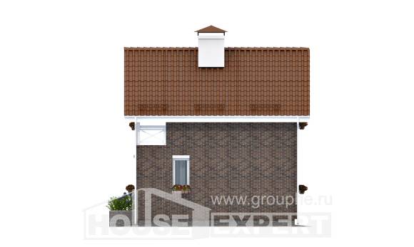 045-001-Л Проект двухэтажного дома мансардой, дешевый домик из твинблока Амурск, House Expert